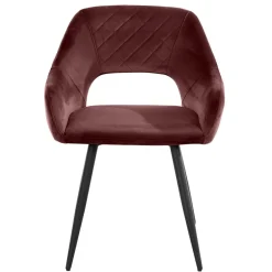 Wohnen Armlehnenstuhl in Altrosa Samt - Kalindo (2er Set)