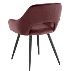 Wohnen Armlehnenstuhl in Altrosa Samt - Kalindo (2er Set)