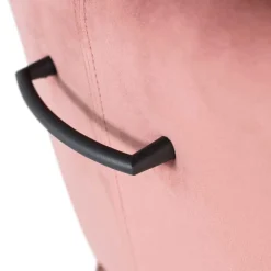 Wohnen Armlehnenstuhl in Altrosa Samt - Flawia (2er Set)