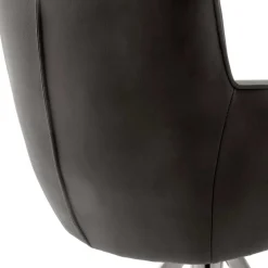 Wohnen Armlehnenstuhl in Anthrazit Leder - Carbonaro (2er Set)