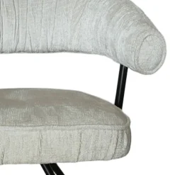 Wohnen Armlehnenstuhl in Beige Chenille - Florina (2er Set)