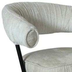 Wohnen Armlehnenstuhl in Beige Chenille - Florina (2er Set)