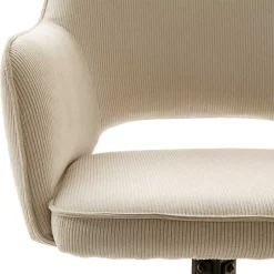 Wohnen Armlehnenstuhl in Creme Cord - Makimona (2er Set)