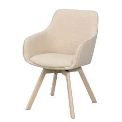 Wohnen Armlehnenstuhl in Cremeweiß Stoff - Systrem (2er Set)