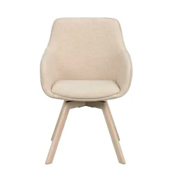 Wohnen Armlehnenstuhl in Cremeweiß Stoff - Systrem (2er Set)