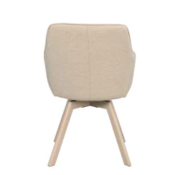 Wohnen Armlehnenstuhl in Cremeweiß Stoff - Systrem (2er Set)