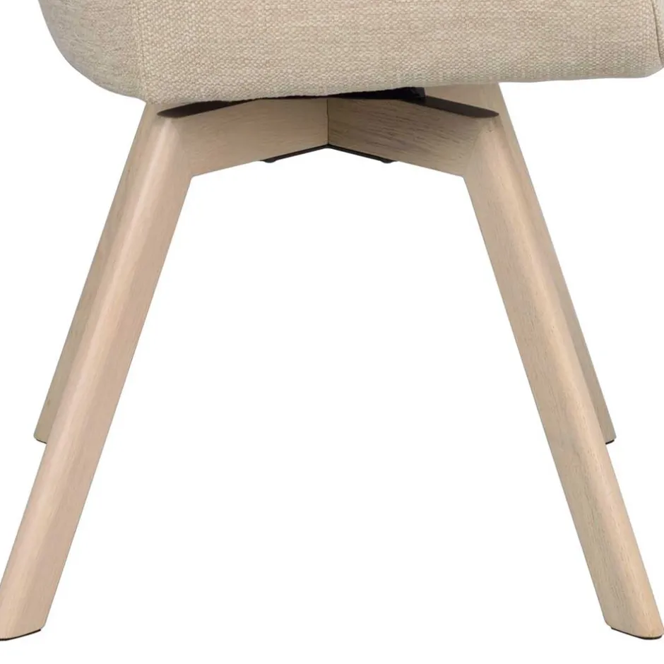 Wohnen Armlehnenstuhl in Cremeweiß Stoff - Systrem (2er Set)