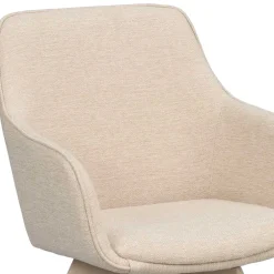 Wohnen Armlehnenstuhl in Cremeweiß Stoff - Systrem (2er Set)