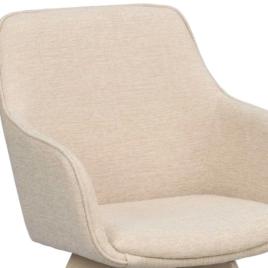 Wohnen Armlehnenstuhl in Cremeweiß Stoff - Systrem (2er Set)