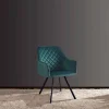 Wohnen Armlehnenstuhl in Dunkelgrün mit Schwarz - Saliaora