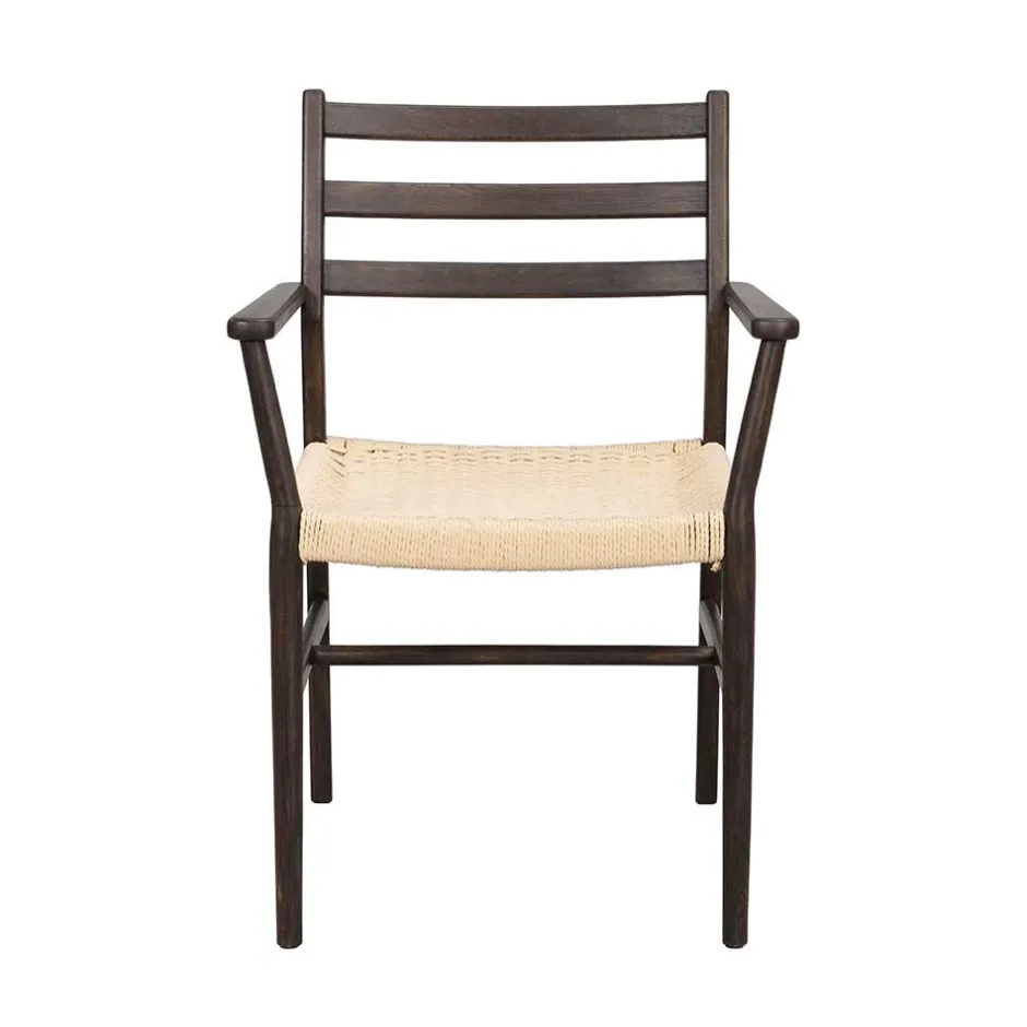 Wohnen Armlehnenstuhl in Eiche Dunkel - Gardaz