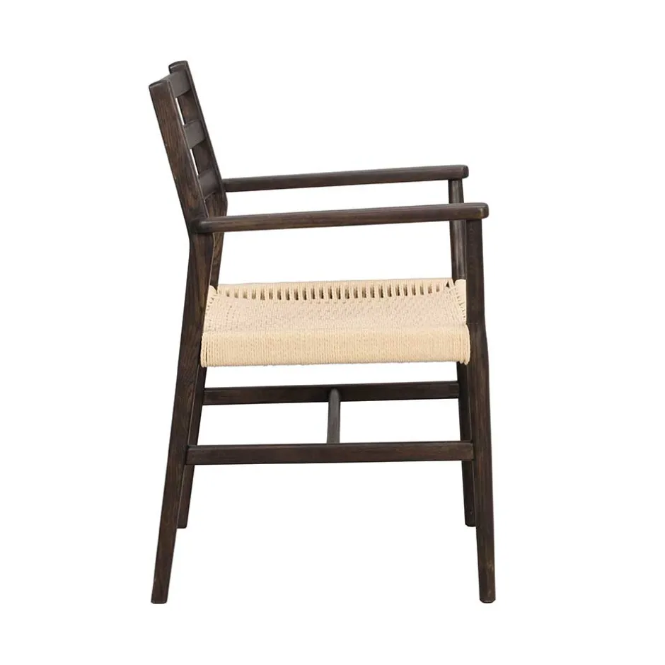 Wohnen Armlehnenstuhl in Eiche Dunkel - Gardaz