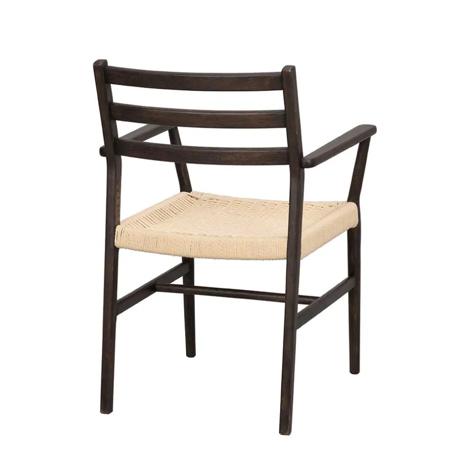 Wohnen Armlehnenstuhl in Eiche Dunkel - Gardaz