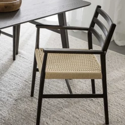 Wohnen Armlehnenstuhl in Eiche Dunkel - Gardaz