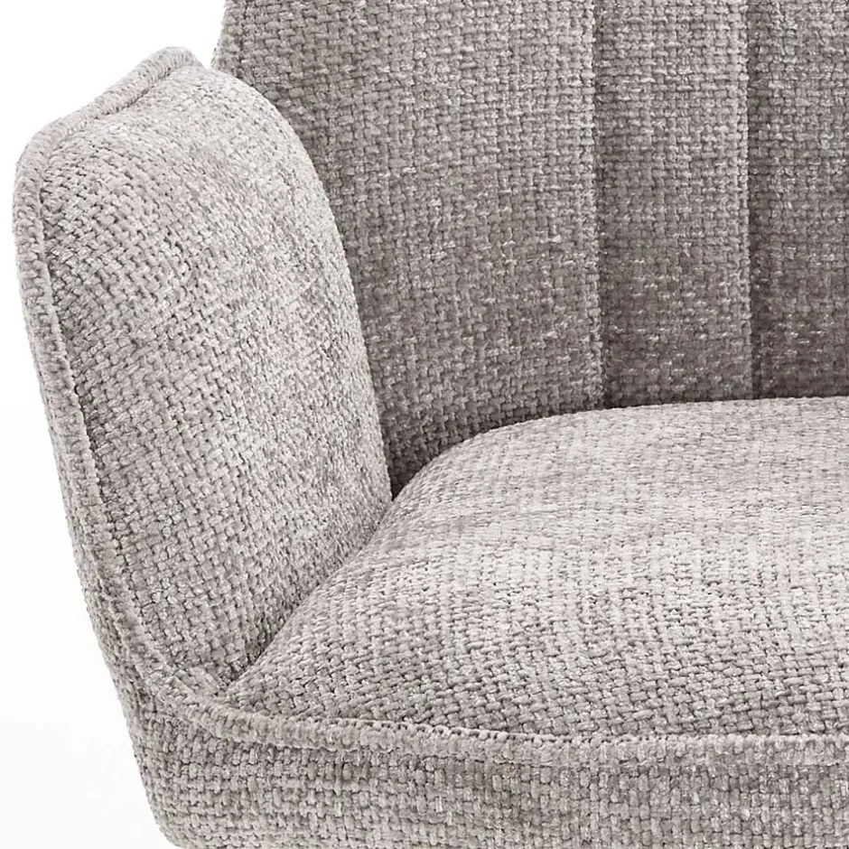 Wohnen Armlehnenstuhl in Grau und Schwarz - Monterry (2er Set)