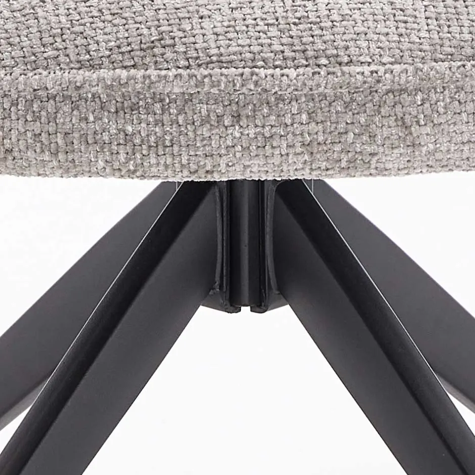 Wohnen Armlehnenstuhl in Grau und Schwarz - Monterry (2er Set)