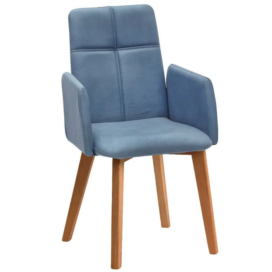 Wohnen Armlehnenstuhl in Hellblau - Nenna