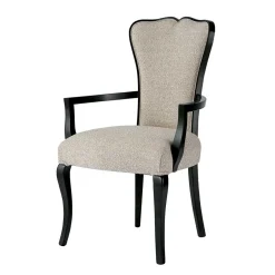 Armlehnenstuhl in Hellgrau und Schwarz - Tuscano^Wohnen Sale