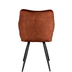 Armlehnenstuhl in Rost Braun Velours - Welinda^Wohnen Online