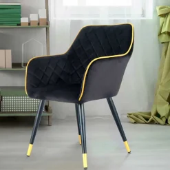 Wohnen Armlehnenstuhl in Schwarz und Gold - Scope