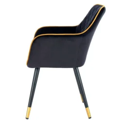 Wohnen Armlehnenstuhl in Schwarz und Gold - Scope