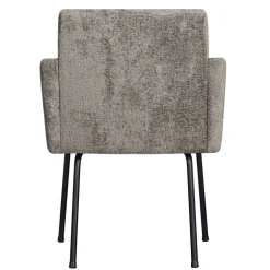 Wohnen Armlehnenstuhl in Taupe Webstoff - Kalindo (2er Set)