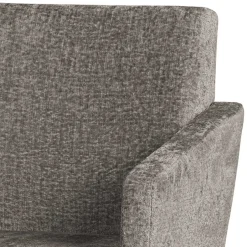 Wohnen Armlehnenstuhl in Taupe Webstoff - Kalindo (2er Set)