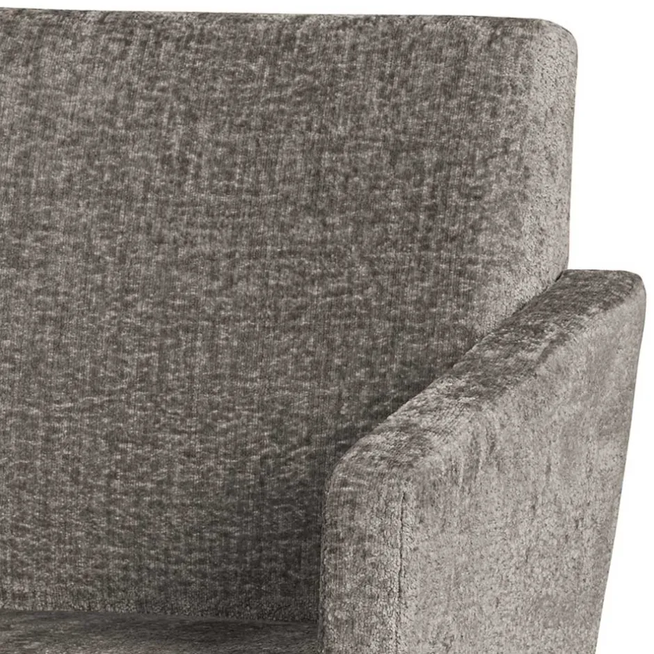 Wohnen Armlehnenstuhl in Taupe Webstoff - Kalindo (2er Set)