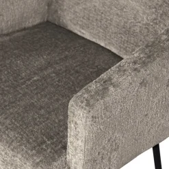 Wohnen Armlehnenstuhl in Taupe Webstoff - Kalindo (2er Set)