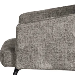 Wohnen Armlehnenstuhl in Taupe Webstoff - Kalindo (2er Set)