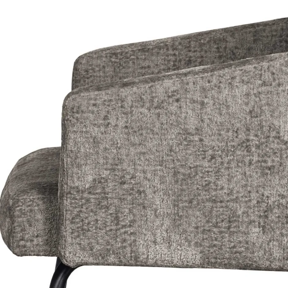 Wohnen Armlehnenstuhl in Taupe Webstoff - Kalindo (2er Set)