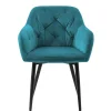 Armlehnenstuhl in Türkis Blau Samt - Benitov^Wohnen Clearance