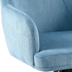 Armlehnenstuhl mit Cord in Hellblau - Vacca (2er Set)^Wohnen Clearance