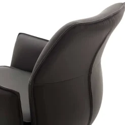 Wohnen Armlehnen-Tresenstühle aus Echtleder - Delamaro (2er Set)