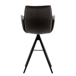 Wohnen Armlehnen-Tresenstühle aus Echtleder - Delamaro (2er Set)