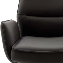 Wohnen Armlehnen-Tresenstühle aus Echtleder - Delamaro (2er Set)