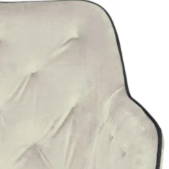 Wohnen Armlehner Polsterstuhl in Creme Samt - Pape