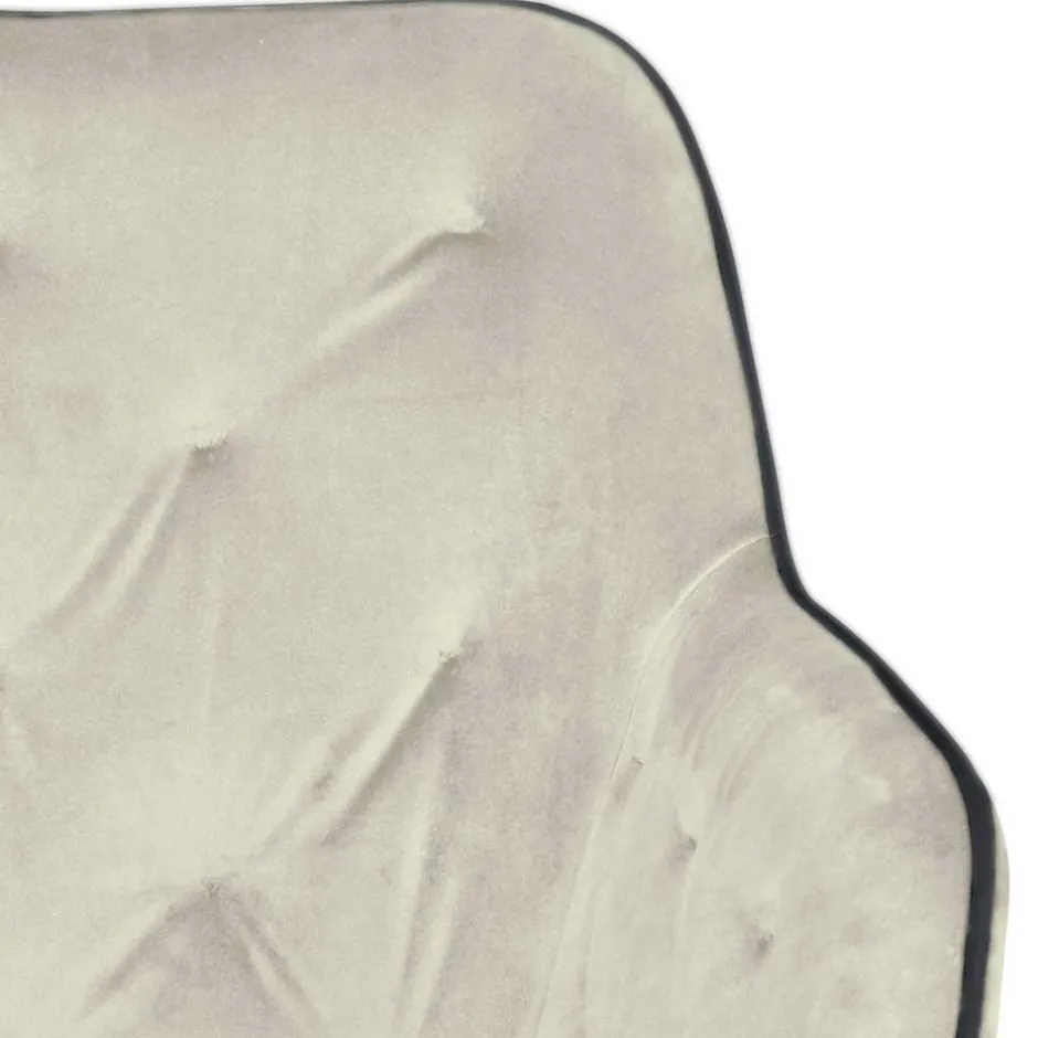 Wohnen Armlehner Polsterstuhl in Creme Samt - Pape