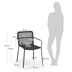 Armlehnstuhl aus Kordel Geflecht - Osbry (4er Set)^Wohnen Sale