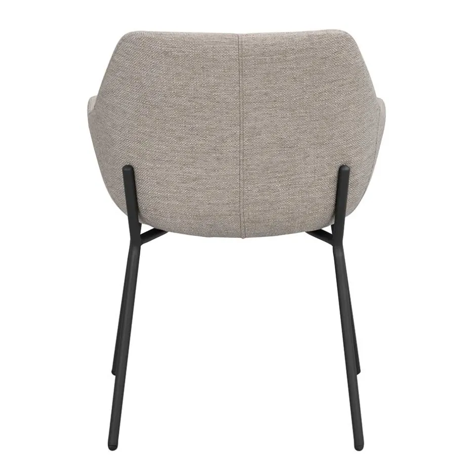 Armlehnstuhl aus Webstoff Hellgrau - Beau (2er Set)^Wohnen Best