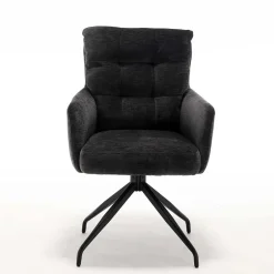 Armlehnstuhl in Anthrazit Chenille - Emgo (2er Set)^Wohnen Best