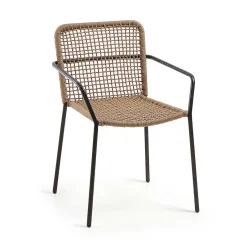 Wohnen Armlehnstuhl in Beige & Schwarz - Locoro (4er Set)