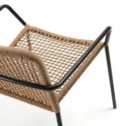 Wohnen Armlehnstuhl in Beige & Schwarz - Locoro (4er Set)