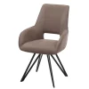 Wohnen Armlehnstuhl in Taupe & Schwarz - Centauro