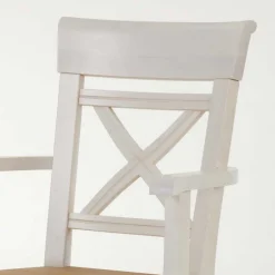 Wohnen Armlehnstuhl Lugon aus Massivholz Kiefer (2er Set)