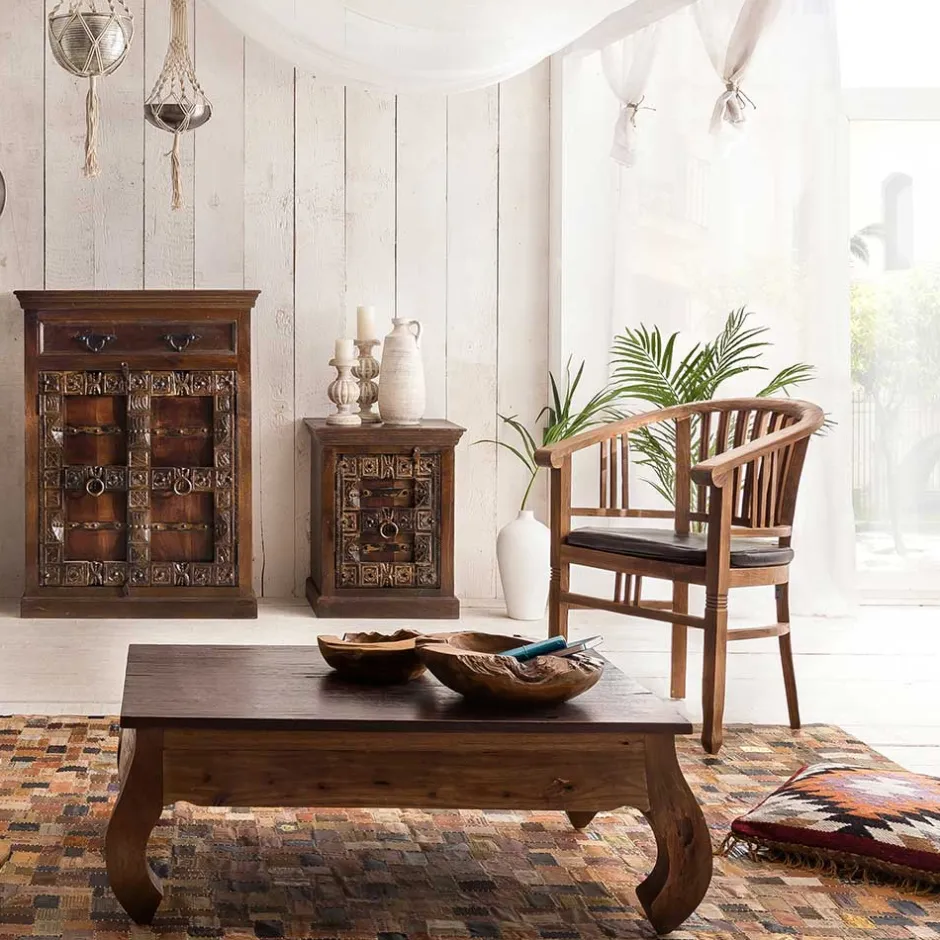 Wohnen Armlehnstuhl Mangato aus Teak Recyclingholz