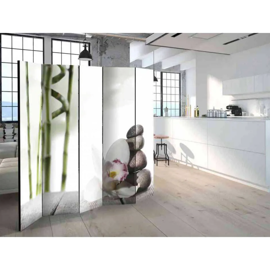 Asia Design-Paravent mit Zen Foto - Plodi^Wohnen New