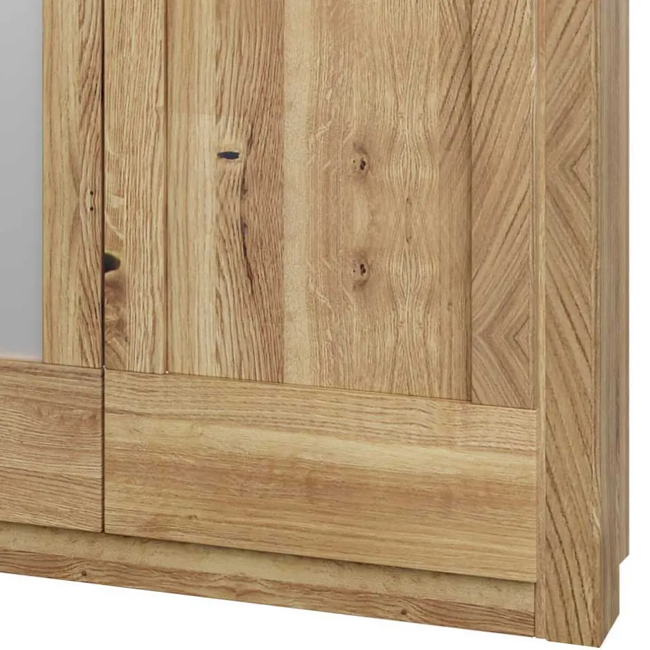 Asteiche Kleiderschrank 6-türig mit 4 Spiegeln - Zamron^Wohnen Sale