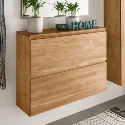 Asteiche Schuhschrank für die Wandmontage - Sotunes^Wohnen Sale