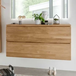 Asteiche Schuhschrank für die Wandmontage - Sotunes^Wohnen Sale